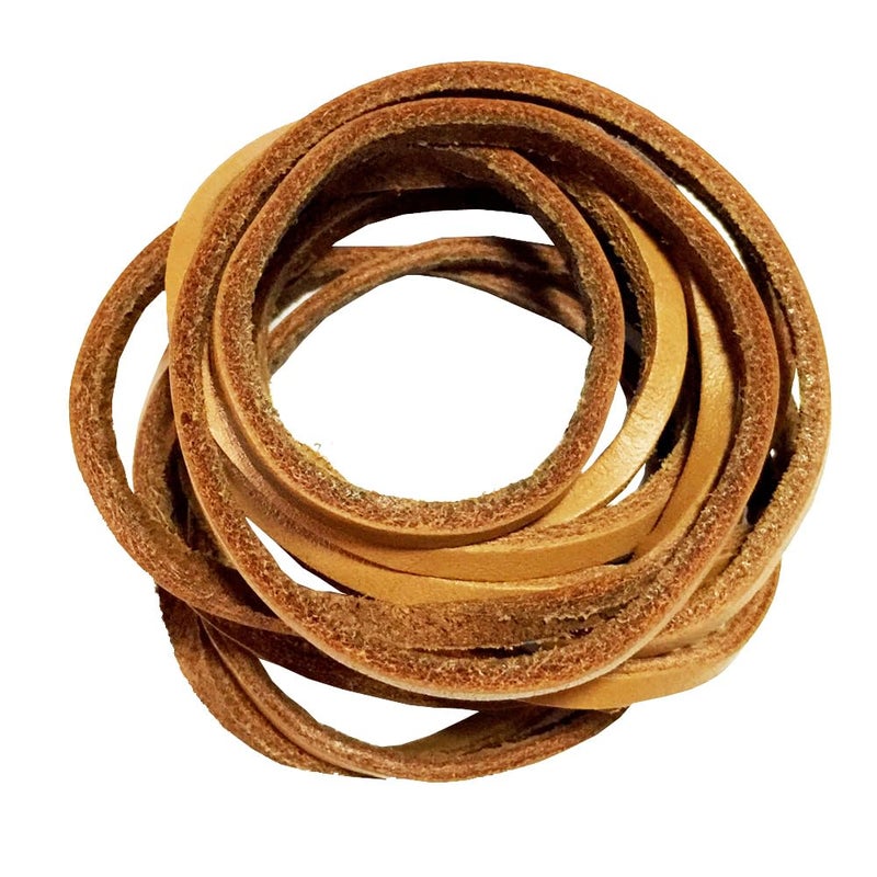 Goodlace 1 PCS of 1/8" Rawhide Leather Shoelaces Shoe Boot Laces Shoestrings Cord (Camel, 280CM) - Image 1
